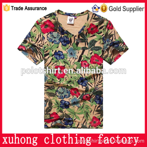 v neck latest design colorful high quality mens t shirt